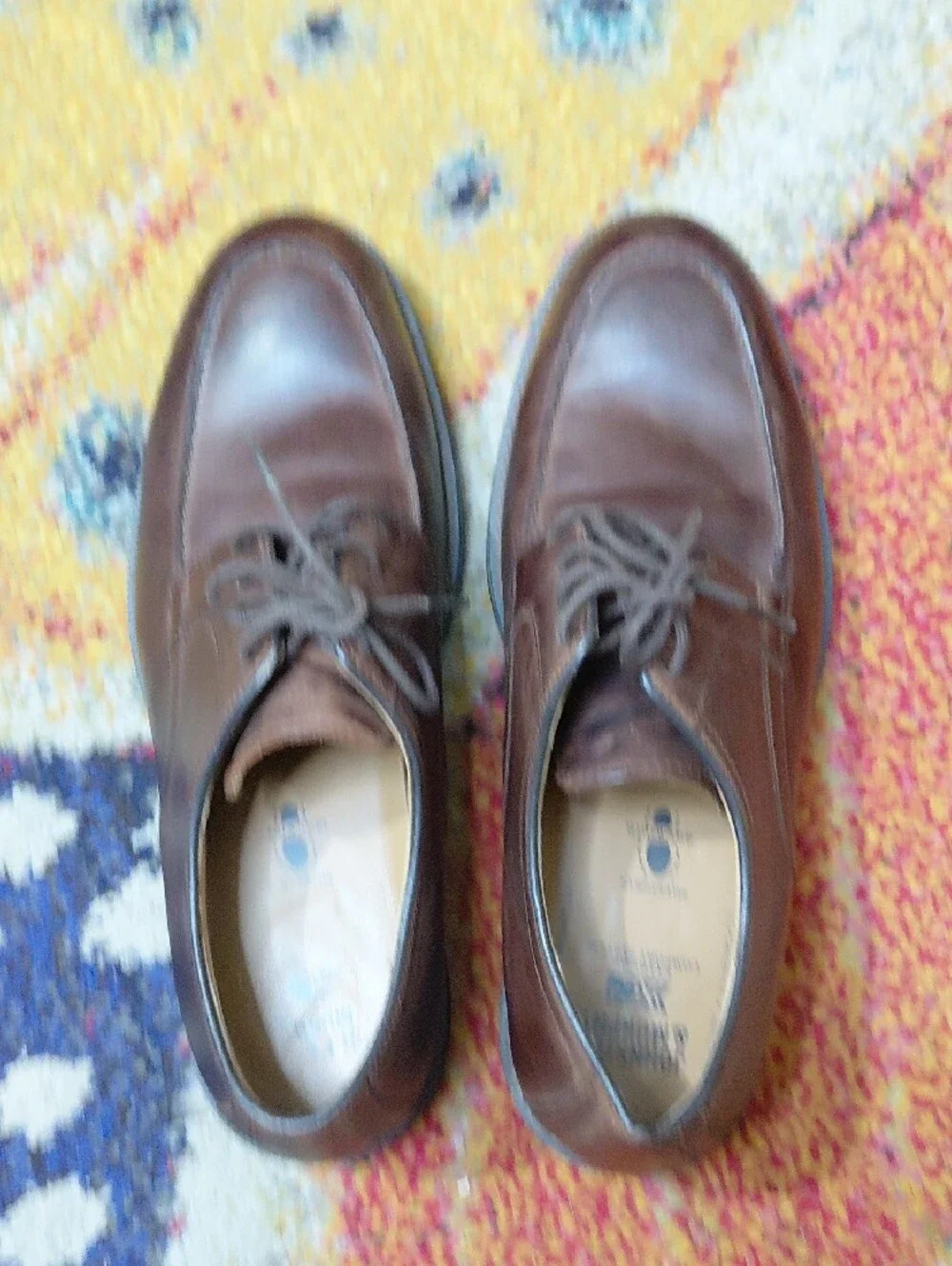 Johnston & Murphy Brown Leather Moc Toe Lace-Up Oxfords